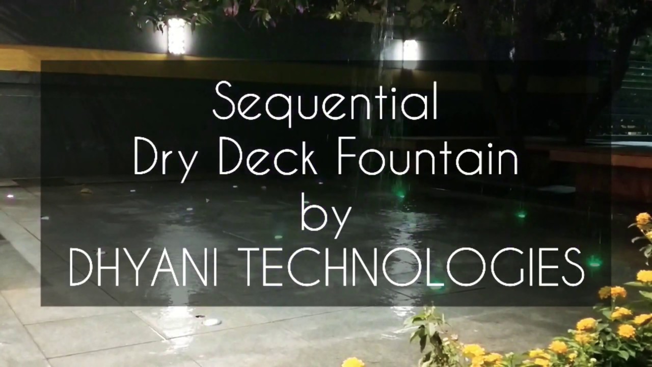 Square Dry Deck Fountain