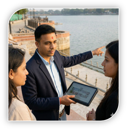 Fountain requirement analysis by Dhyani Technologies including site study, client needs assessment, and technical planning for customized fountain solutions.