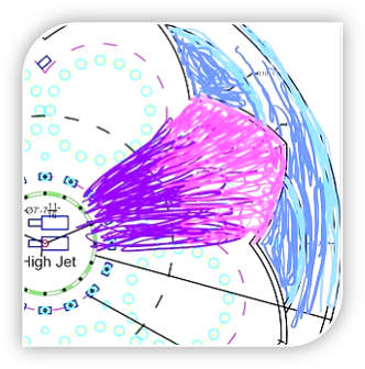 Fountain concept design and animation by Dhyani Technologies showcasing 3D visualization of water, light, and music synchronized fountain show.