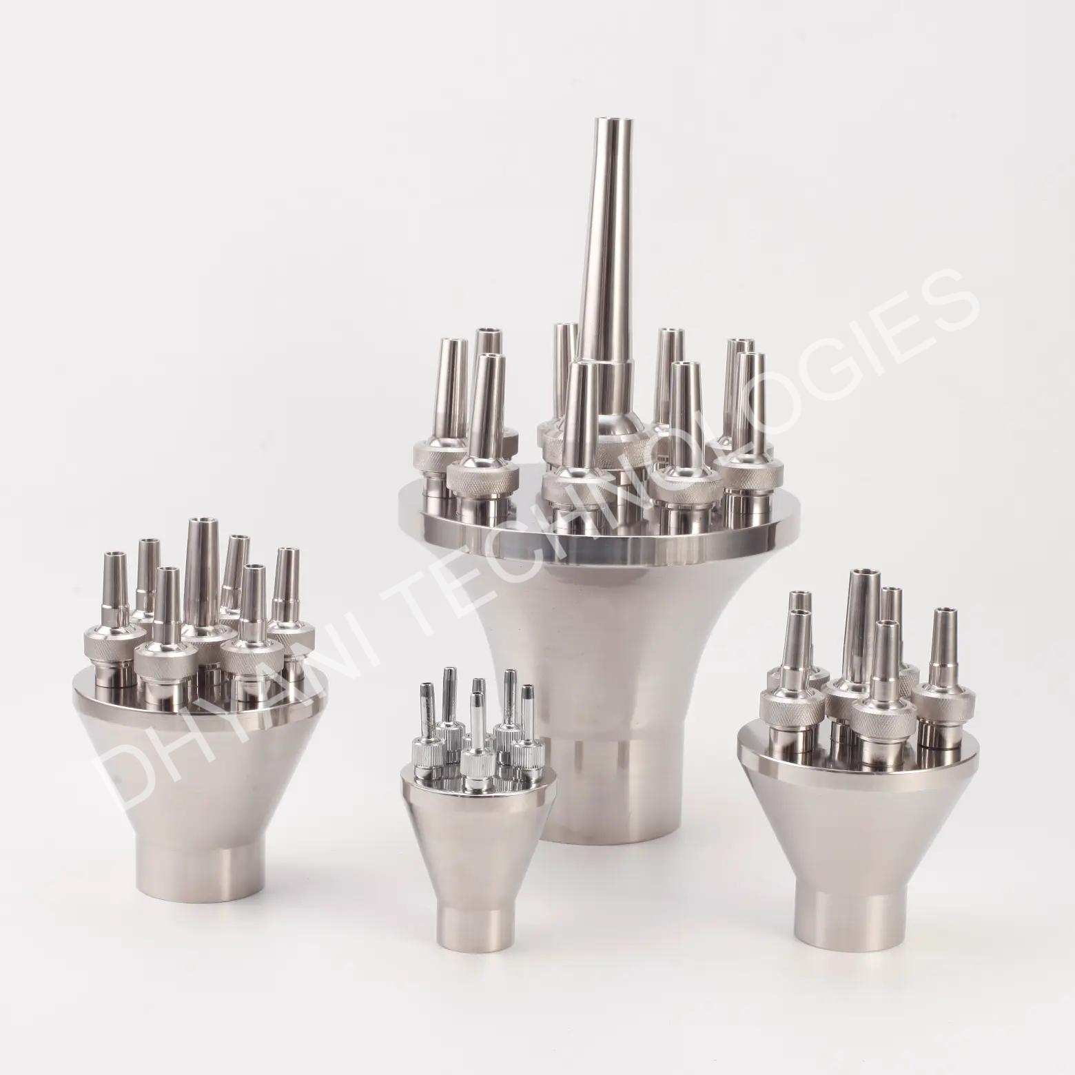 Cluster nozzle producing multiple water jets in group formation