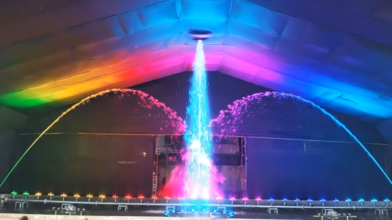 High Jet musical fountain installation