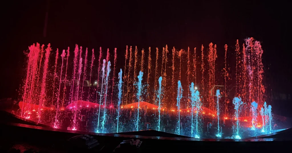 Multimedia Water Show at BAPS Sankari, Surat
