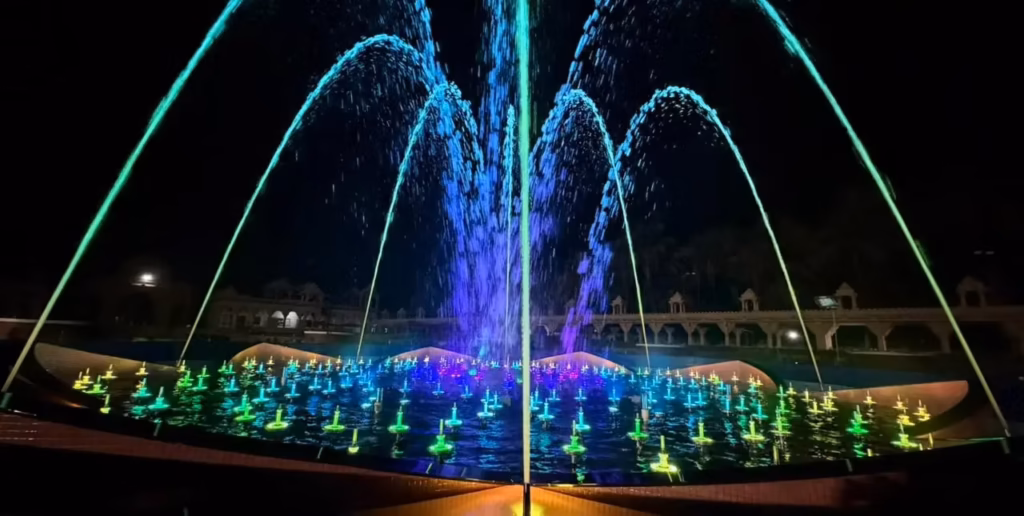 Multimedia Water Show at BAPS Sankari, Surat