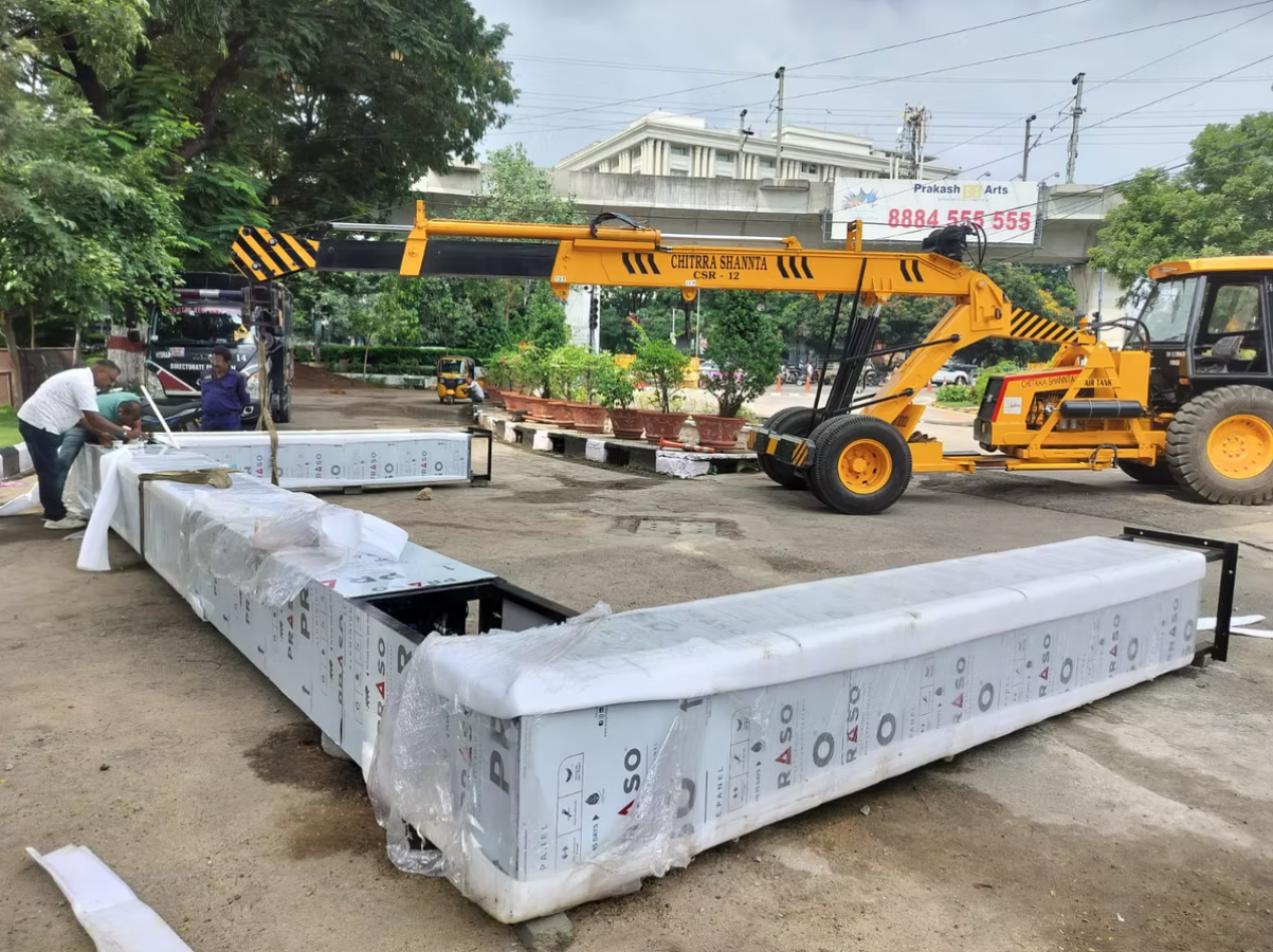 Digital Water Curtain installation at site in Hyderabad